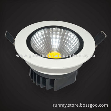 COB 5W LED Ceiling Light, 80-110lm/W, 85-265V AC or 12V DC, Sized (H x D) 110 x 62mm, Epistar Chip